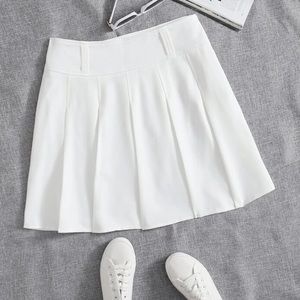 Plus Tartan Pleated skirt white size 1XL / 14